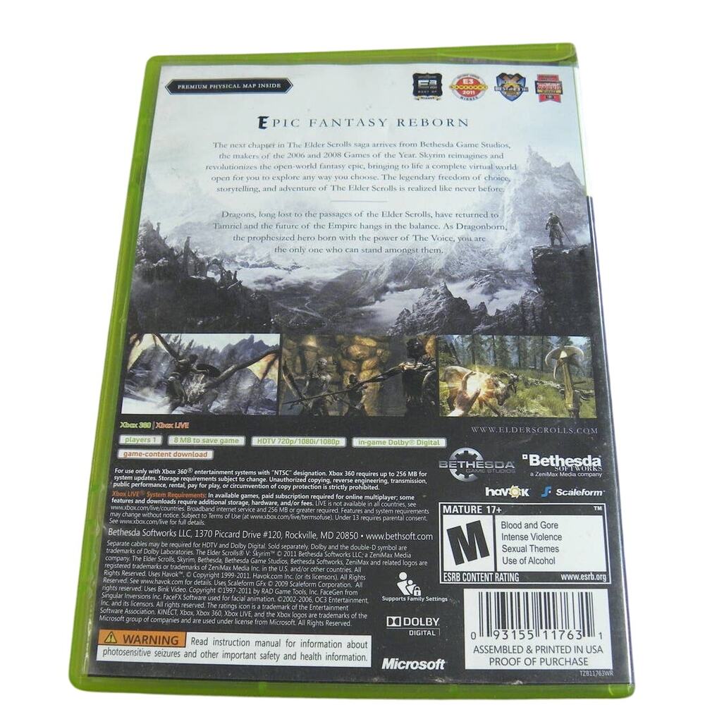 Xbox 360 SKYRIM video game - Picture 2 of 4